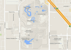 Anaheim California On A Map Maps Of Disneyland Resort In Anaheim California