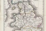 Ancient England Map 1825 Antique Map Of Ancient Great Britain original Antique