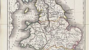 Ancient England Map 1825 Antique Map Of Ancient Great Britain original Antique