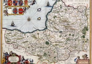 Ancient England Map 400 Year Old Map Of somerset Circa 1648 Mapmania Map