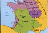 Ancient France Map 100 Years War Map History Britain Plantagenet 1154
