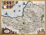 Ancient Map Of England 400 Year Old Map Of somerset Circa 1648 Mapmania Map England