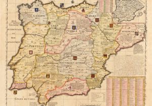 Ancient Map Of Spain French Map Of Spain and Portugal Early 18th Century Inspirational