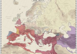 Ancient Maps Of Europe Europe 420 Ad Maps and Globes Map Roman Empire