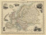 Ancient Maps Of Europe Vintage Map Europe 1851 Products Antique Maps Map