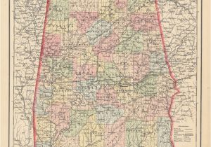 Antique Map Of Alabama 1855 Alabama Hjbmaps Com Harlan J Berk Ltd Antique Map Dealer
