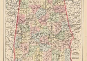 Antique Map Of Alabama 1855 Alabama Hjbmaps Com Harlan J Berk Ltd Antique Map Dealer