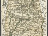 Antique Map Of Alabama Alabama Antique Map 1891 by Phil Cardamone