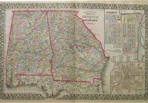 Antique Map Of Alabama Prints Old Rare Alabama Antique Maps Prints