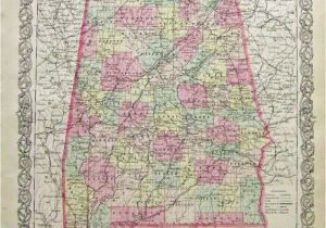 Antique Map Of Alabama Prints Old Rare Alabama Antique Maps Prints