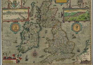 Antique Maps Of Ireland Map Of Great Britain and Ireland Made In 1610 Maps