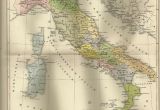 Antique Maps Of Italy 1887 Italien Zur Zeit Kaiser Augustus Alte Landkarte Antique Map