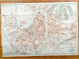 Antique Maps Of Italy Antique 1937 Map Of Verona Italy From Muirhead S Blue Guides