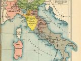Antique Maps Of Italy Italy From 1815 to the Present Day 1905 by Friedrich Wilhelm