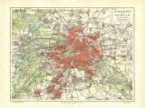 Aranjuez Spain Map Vintage City Map Of Berlin and Environs 1920s by Carambasvintage