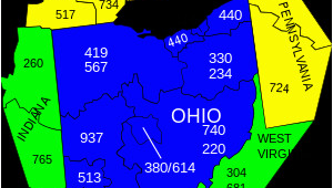 Area Codes In Ohio Map area Codes 234 and 330 Wikipedia