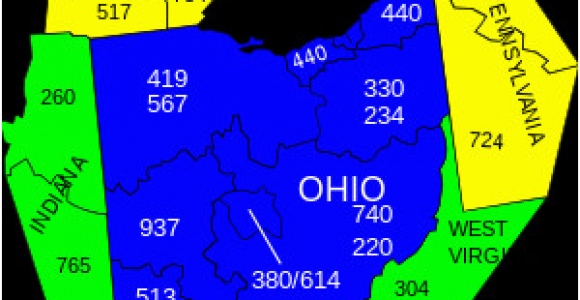 Area Codes In Ohio Map area Codes 234 and 330 Wikipedia