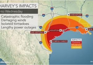 Areas Of Texas Map torrential Rain to Evolve Into Flooding Disaster as Major Hurricane