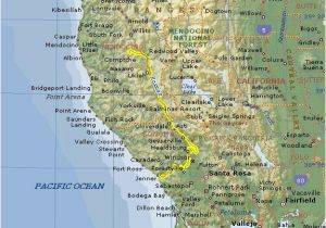 Arnold California Map the Russian River Flows Through Mendocino and Marin Counties In