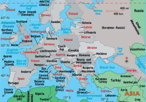 Asia and Europe Map with Countries Large Map Of Europe Easy to Read and Printable