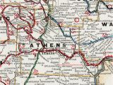 Athens Ohio On Map athens County Ohio 1901 Map Albany Nelsonville Oh