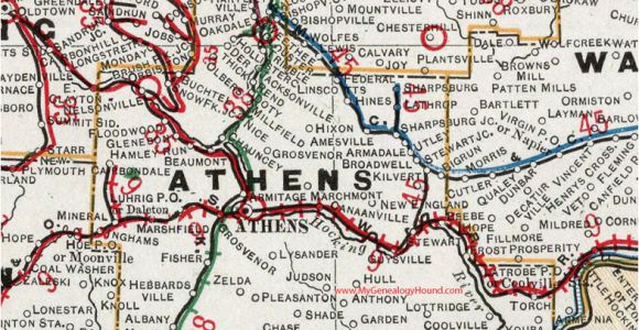 Athens Ohio On Map athens County Ohio 1901 Map Albany Nelsonville Oh