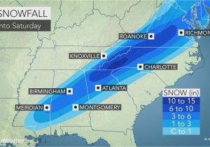 Atlanta Georgia Weather Map Snowstorm Cold Rain and Severe Weather Threaten southeastern Us