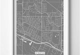 Atwater California Map atwater California Map Print Street Poster City Road Wall Art Home