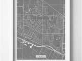 Atwater California Map atwater California Map Print Street Poster City Road Wall Art Home