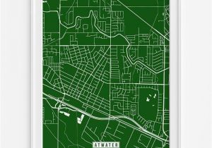 Atwater California Map atwater California Street Map Print Modern and Walls