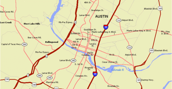 Austin Texas Road Map Austin On Texas Map Business Ideas 2013