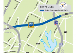 Austin Texas toll Road Map 290 toll Road