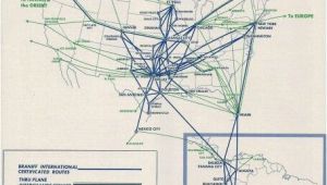 Ba Europe Route Map Braniff International Route Map October 1965 Braniff