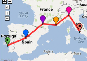 Backpack Europe Map Possible southern Europe Trip 2 Weeks Lisbon Madrid