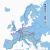 Backpacking Map Of Europe E8 Long Trail In Europe 9 Countries 2290 Miles From