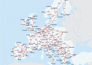 Backpacking Map Of Europe European Railway Map Europe Interrail Map Train Map