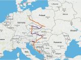 Backpacking Map Of Europe Gateway to Eastern Europe Itinerary Travel Time 2 4 Weeks