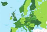 Baltic Sea Europe Map Fotografie Obraz Vector High Detail Green Europe Map