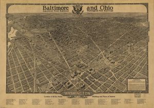 Baltimore and Ohio Railroad Map Amazing Map Of Washington by the B O Railroad 1921 Old Dc Map