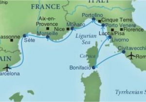 Barcelona On A Map Of Spain Map Of Spain France and Italy Cruising the Rivieras Of Italy France
