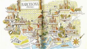 Barcelona Spain World Map Barcelona Map Print Vintage City Of Barcelona Spain Map