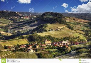 Barolo Region Italy Map Panorama Of the Langhe Barolo and Monforte D Alba Stock Image