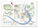 Bath In England Map Alice Tait Map Of Bath Print Map Love In 2019 Bath England Map