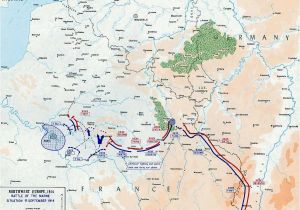 Battle Of France Map Map Of the First Battle Of the Marne September 6 12 1914 Ww1