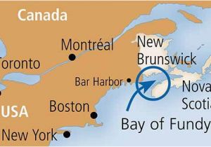 Bay Of Fundy Canada Map Bay Of Fundy Map Showing the Eastern Seaboard New York