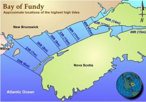 Bay Of Fundy Canada Map Bay Of Fundy Tidal Map Nova Scotia Canada Travel East