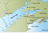 Bay Of Fundy Canada Map Map Of the Gulf Of Maine and Bay Of Fundy Showing Spring