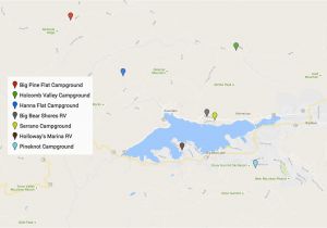 Bear Mountain California Map Camping at Big Bear California