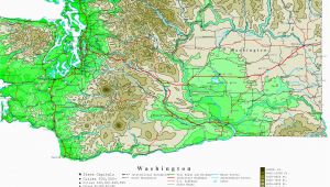 Bend oregon Elevation Map Washington Contour Map