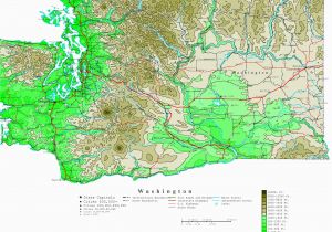 Bend oregon Elevation Map Washington Contour Map